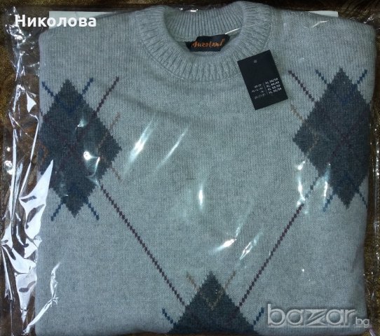 Мъжки вълнен пуловер, снимка 5 - Пуловери - 20879068