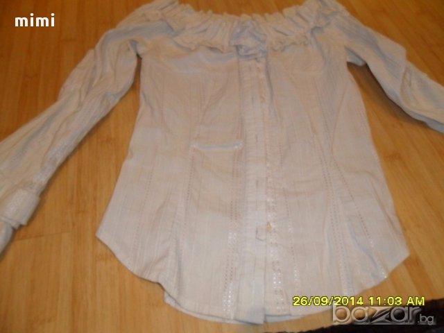 Пола с висока талия и риза, снимка 2 - Поли - 12734188
