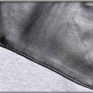 PHILIPP PLEIN GREY LEATHER PLATE Мъжко Горнище с Кожени Елементи size M, снимка 11 - Спортни дрехи, екипи - 12561073