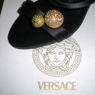 Versace оригинални дамски обувки с кристали Swarovski номер 37,5, снимка 3 - Дамски обувки на ток - 10529844