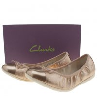 ПРОМО 🍊 CLARKS 36 & 37 номер 🍊 Дамски балерини от ест. кожа ROSE&GOLD нови с кутия, снимка 3 - Дамски ежедневни обувки - 21982149