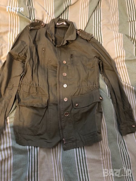 Дамско зелено дънково яке, снимка 1