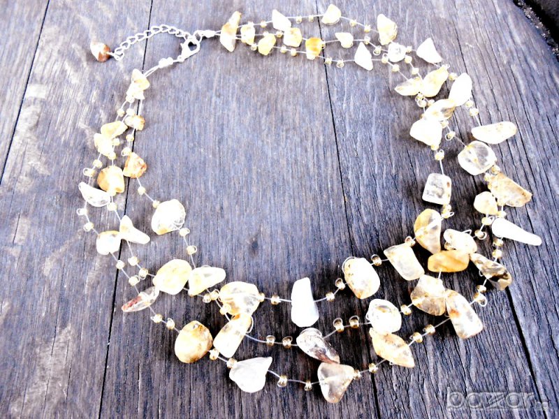 Колие от цитрин - многоредно, снимка 1