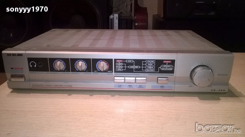 Elbe am-260 stereo amplifier-made in korea-внос швеицария, снимка 1