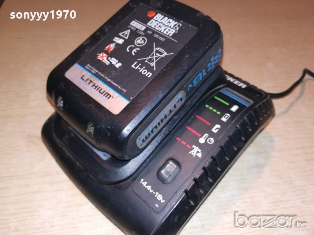 black & decker lithium power-charger+battery-внос швеицария, снимка 4 - Други инструменти - 21444555