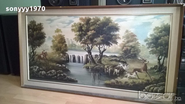 rofel-Огромна картина-платно/масло 137/74см-внос от канарските острови, снимка 2 - Антикварни и старинни предмети - 16061366