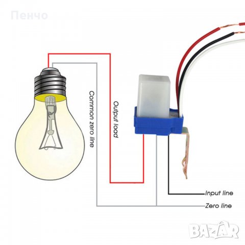 Автоматичен фотоволтаичен превключвател фотореле AC 220V/12V 10A Превключвател сензор реле автомат , снимка 8 - Комплекти за видеонаблюдение - 23229125
