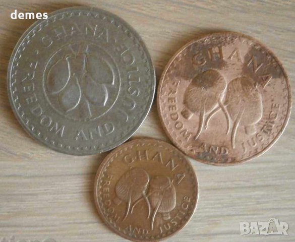 Гана, 1967 г. - 1/2, 1 и 20 песева - 43 m , снимка 3 - Нумизматика и бонистика - 24305667