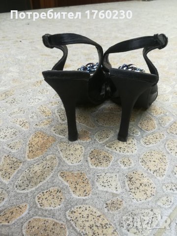  Италиански официални сандали с камъни, снимка 5 - Сандали - 22315585