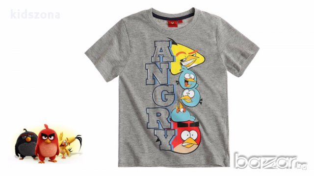 Детска тениска Angry Birds за 8 и 12 г. - М1-3, снимка 3 - Детски тениски и потници - 17294716