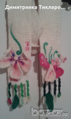 ръчно изработен шал, снимка 2 - Шапки - 19894762