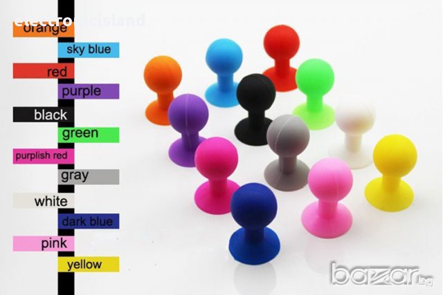 Силиконова стойка за телефон + стилус+ предпазни капачета против прах за слушалките и microUSB входа, снимка 5 - Калъфи, кейсове - 10465724