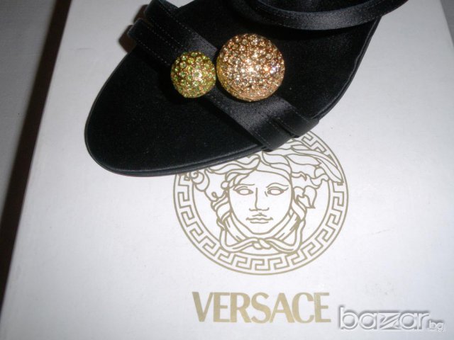 Versace оригинални дамски обувки с кристали Swarovski номер 37,5, снимка 3 - Дамски обувки на ток - 10529844