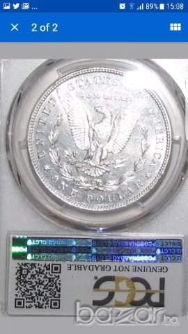 USA $ 1 DOLLAR 1898 PCGS GENUINE UNC , снимка 2 - Нумизматика и бонистика - 20740279