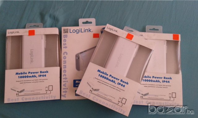 Logilink Mobile Power Bank 10000mAh, IP44 мобилно зарядно за таблети и смартфони, снимка 7 - Външни батерии - 17801698
