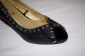 TESORI - 100% Оригинални луксозни италиански дамски обувки / ТЕСОРИ / Ток / Блестящи , снимка 12
