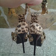 леопардови сандали номер 39 с висок ток, снимка 17 - Сандали - 7341668