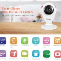 Широкоъгълна IR-Cut HD 1MP Wifi IP Камера + Карта Слот + Вграден Микрофон + Високоговорител Бебефон, снимка 1 - IP камери - 19906187