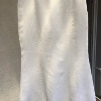 Бяла дълга ленена пола REVANCHE IN FASHION , снимка 2 - Поли - 25798097