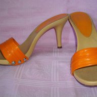 Оранжеви гръцки чехли за плаж, снимка 4 - Чехли - 14926561