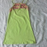 Зелена трикотажна рокличка, снимка 1 - Детски рокли и поли - 26183732