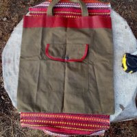 Стара брезентова чанта #2, снимка 1 - Антикварни и старинни предмети - 23354497
