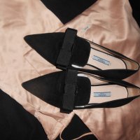 Дамски елегантни оригинални  обувки Prada Women's Black Loafer 100 % кожа , снимка 6 - Дамски обувки на ток - 18714675