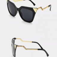 Слънчеви очила черно и златни рамки и златни ъгли, снимка 3 - Слънчеви и диоптрични очила - 13113016