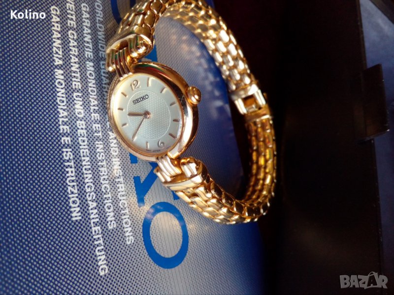 Seiko Ladies Gold Tone Bracelet Watch swx164 - сертификат за оригинал, снимка 1