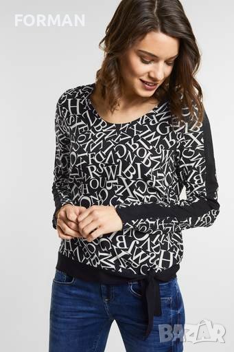 Стилна блуза в черно/бяло, снимка 1