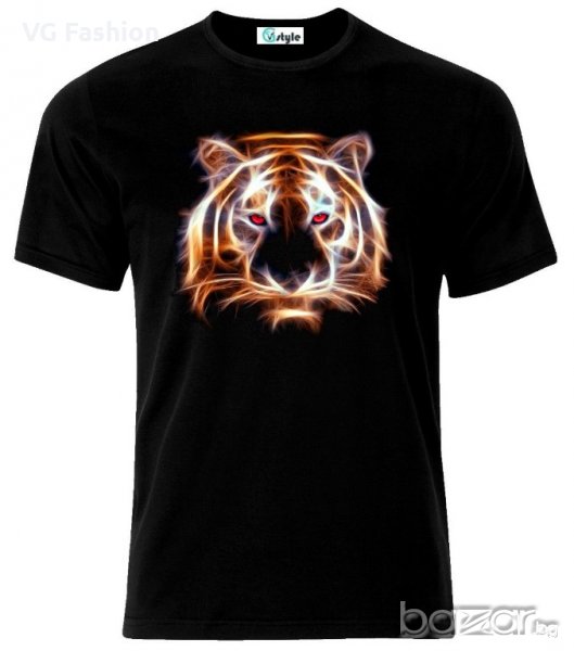Мъжка тениска Glowing Tiger Art, снимка 1