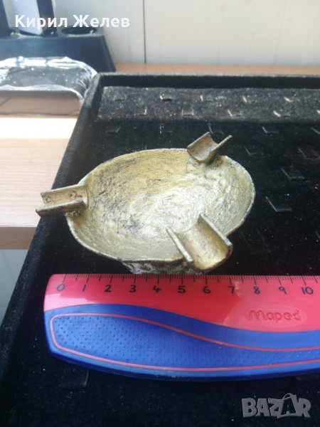 Стар бронзов пепелник, снимка 1