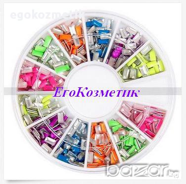 Декорации за маникюр тип капса в неонови цветове/златисти, снимка 2 - Продукти за маникюр - 10689591