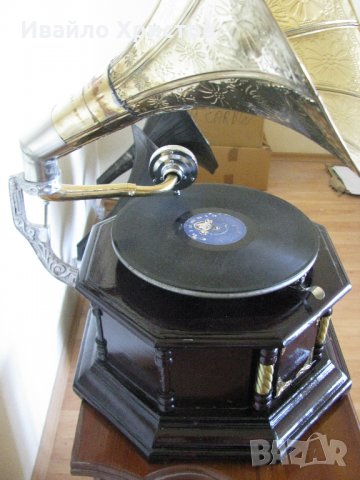 грамофон с фуния, снимка 5 - Антикварни и старинни предмети - 22498507