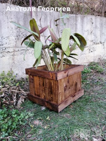 Дървени саксии, (кашпи) за растения, снимка 6 - Саксии и кашпи - 24911809
