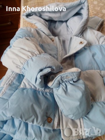 Mothercare яке за зима с ръкавички + грейка с ботушки , снимка 10 - Бебешки якета и елеци - 19813182
