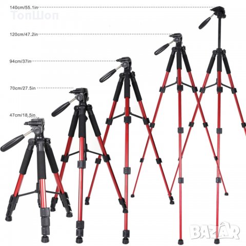 Професионален Трипод / Статив за Фотоапарат / Камера, снимка 4 - Чанти, стативи, аксесоари - 24118873