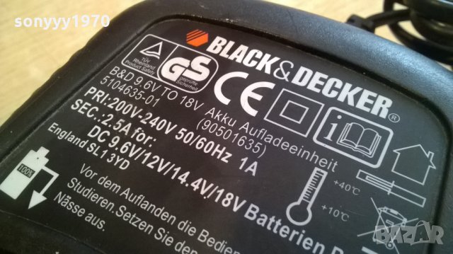 black&decker battery charger+black&decker battery-внос швеицария, снимка 9 - Винтоверти - 23825707