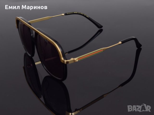 Слънчеви очила GUCCI Rectangular-frame metal, снимка 2 - Слънчеви и диоптрични очила - 24791028