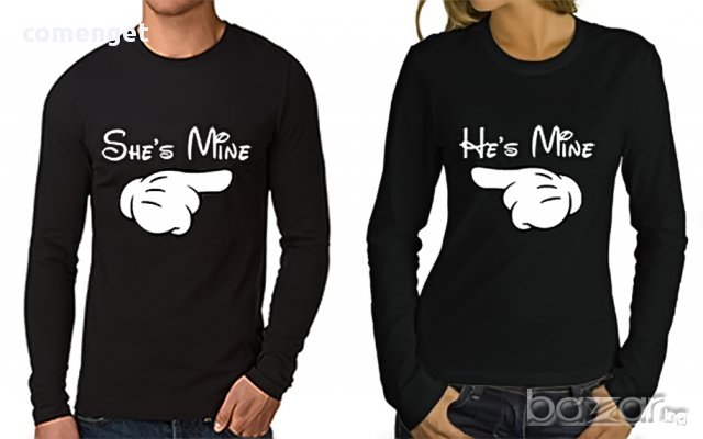 ЗА ВЛЮБЕНИ! LOVE БЛУЗИ с MR & MRS MICKEY MOUSE! Поръчай модел с твоя ИДЕЯ!, снимка 6 - Блузи - 11660777
