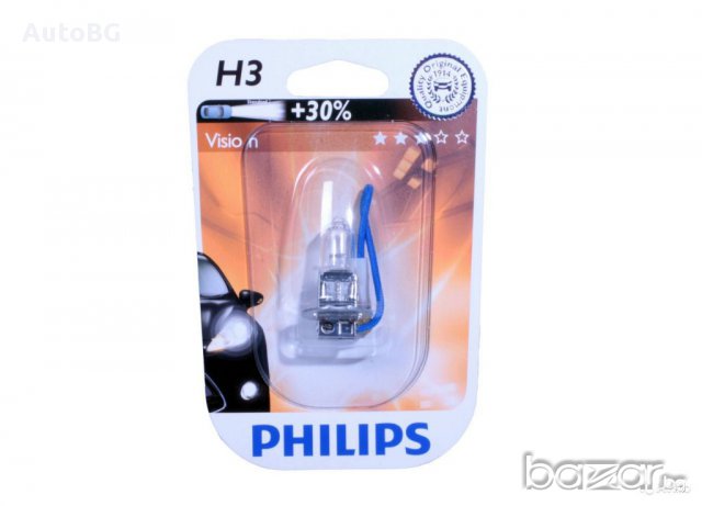 Халогенна лампа Philips H3 +30 Vizion 12 V / 55 W, снимка 2 - Аксесоари и консумативи - 13659712