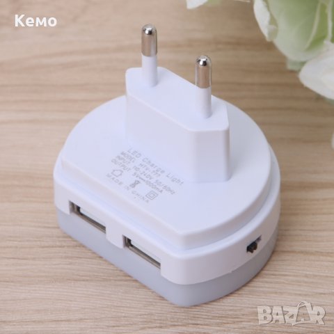 Двойно USB зарядно устройство с LED светлина, снимка 9 - Оригинални зарядни - 22456552