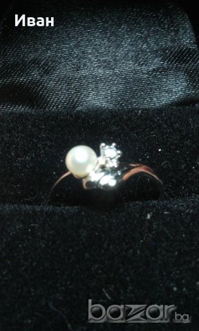 Пръстен бяло злато 14кт, снимка 6 - Пръстени - 19489313