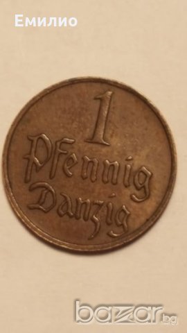 DANZIG 1 ФЕНИНГ 1930 Scarce, снимка 2 - Нумизматика и бонистика - 19840292