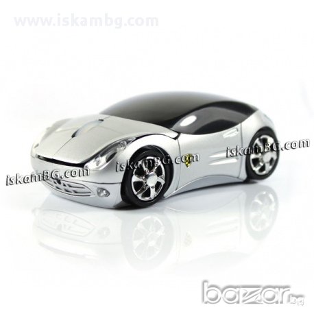 Мишка кола Ферари - Сива, снимка 2 - Клавиатури и мишки - 13474531