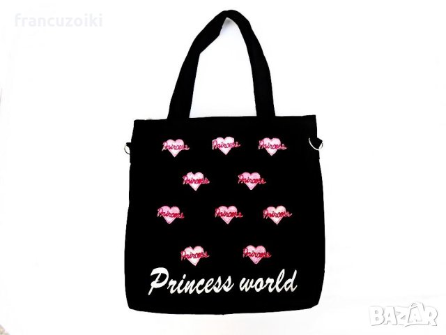 Спортна дамска чанта с две дръжки "Розови сърца", снимка 2 - Чанти - 21497556