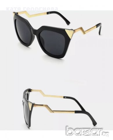Слънчеви очила черно и златни рамки и златни ъгли, снимка 3 - Слънчеви и диоптрични очила - 13113016
