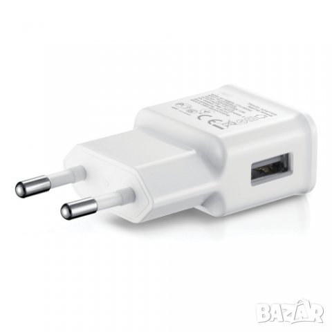 Мрежово зарядно устройство 5V/2A, 220V,1 x USB, С Micro USB кабел, Бял, снимка 2 - Оригинални зарядни - 23151194