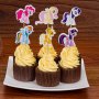 24 бр Малкото Пони My Little Pony топери украса декорация за мъфини кексчета торта и парти, снимка 2