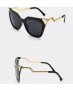 Слънчеви очила черно и златни рамки и златни ъгли, снимка 3
